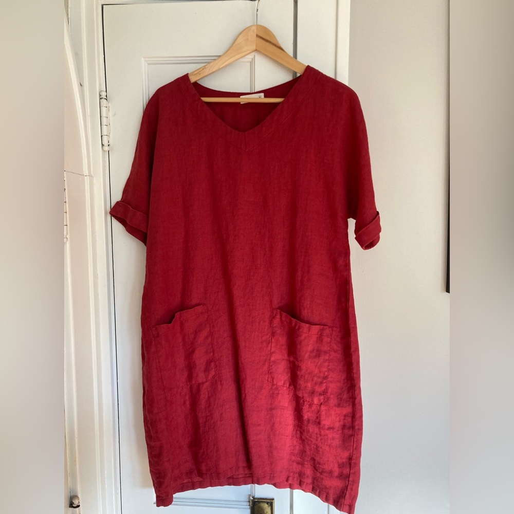 Grae Cove linen red dress